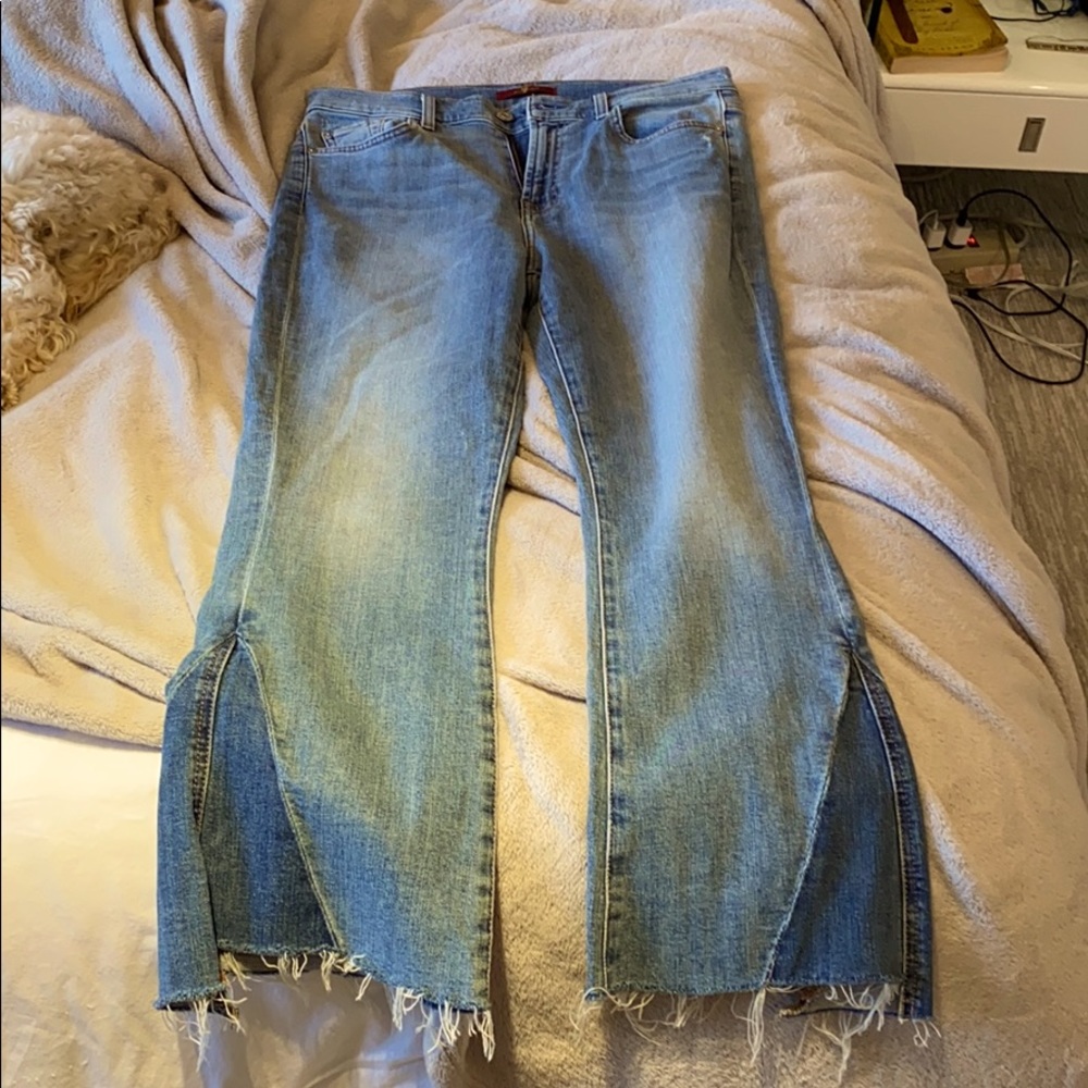 7 for all mankind light wash flair jean